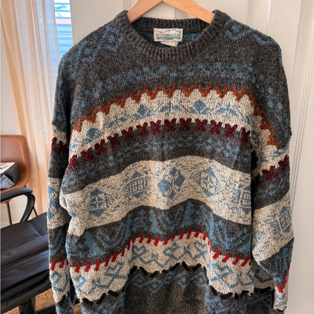 Vintage Wool Multicolor Sweater